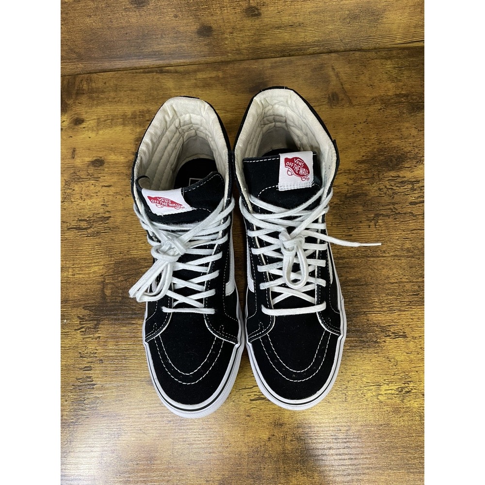 Unisex Sk8-Hi Classic Black White Canvas Skate Shoes Sneakers Size 8 Men-9.5 W - Picture 6 of 9